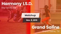 Matchup: Harmony I.S.D. vs. Grand Saline  2019
