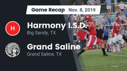 Recap: Harmony I.S.D. vs. Grand Saline  2019