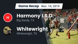 Recap: Harmony I.S.D. vs. Whitewright  2019