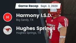 Recap: Harmony I.S.D. vs. Hughes Springs  2020