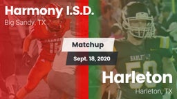 Matchup: Harmony I.S.D. vs. Harleton  2020