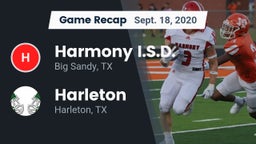 Recap: Harmony I.S.D. vs. Harleton  2020