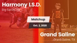 Matchup: Harmony I.S.D. vs. Grand Saline  2020