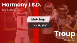 Matchup: Harmony I.S.D. vs. Troup  2020