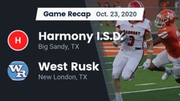 Recap: Harmony I.S.D. vs. West Rusk  2020