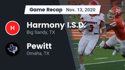 Recap: Harmony I.S.D. vs. Pewitt  2020