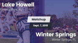 Matchup: Lake Howell High vs. Winter Springs  2018