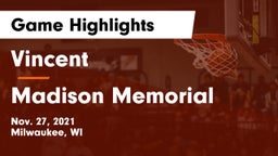 Vincent  vs Madison Memorial  Game Highlights - Nov. 27, 2021
