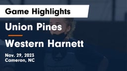 Union Pines  vs Western Harnett  Game Highlights - Nov. 29, 2023