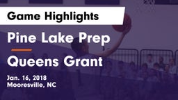 Pine Lake Prep  vs Queens Grant Game Highlights - Jan. 16, 2018