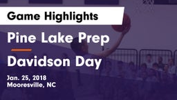 Pine Lake Prep  vs Davidson Day  Game Highlights - Jan. 25, 2018