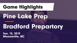 Pine Lake Prep  vs Bradford Prepartory Game Highlights - Jan. 15, 2019