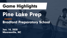 Pine Lake Prep  vs Bradford Preparatory School Game Highlights - Jan. 14, 2020