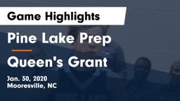 Pine Lake Prep  vs Queen's Grant Game Highlights - Jan. 30, 2020