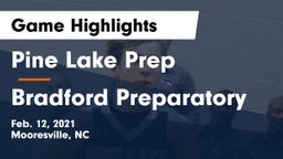 Pine Lake Prep  vs Bradford Preparatory Game Highlights - Feb. 12, 2021