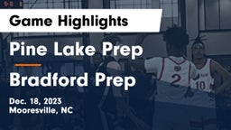 Pine Lake Prep  vs Bradford Prep Game Highlights - Dec. 18, 2023