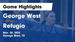 George West  vs Refugio  Game Highlights - Nov. 30, 2023