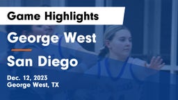 George West  vs San Diego  Game Highlights - Dec. 12, 2023