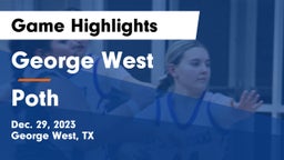 George West  vs Poth  Game Highlights - Dec. 29, 2023