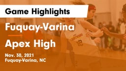 Fuquay-Varina  vs Apex High Game Highlights - Nov. 30, 2021