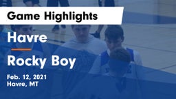 Havre  vs Rocky Boy Game Highlights - Feb. 12, 2021