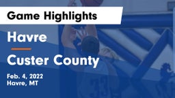 Havre  vs Custer County  Game Highlights - Feb. 4, 2022