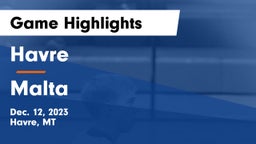 Havre  vs Malta  Game Highlights - Dec. 12, 2023