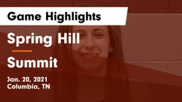 Spring Hill  vs Summit  Game Highlights - Jan. 20, 2021