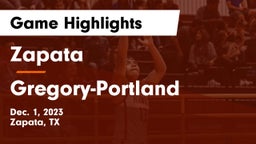 Zapata  vs Gregory-Portland  Game Highlights - Dec. 1, 2023