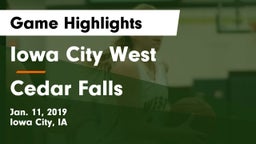 Iowa City West vs Cedar Falls  Game Highlights - Jan. 11, 2019