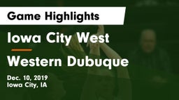 Iowa City West vs Western Dubuque  Game Highlights - Dec. 10, 2019