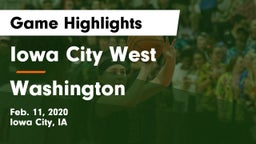Iowa City West vs Washington  Game Highlights - Feb. 11, 2020