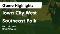 Iowa City West vs Southeast Polk  Game Highlights - Feb. 25, 2020