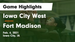 Iowa City West vs Fort Madison  Game Highlights - Feb. 6, 2021