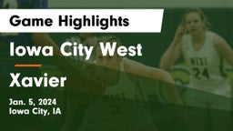Iowa City West vs Xavier  Game Highlights - Jan. 5, 2024