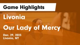 Livonia  vs Our Lady of Mercy Game Highlights - Dec. 29, 2023