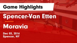 Spencer-Van Etten  vs Moravia  Game Highlights - Dec 03, 2016