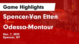 Spencer-Van Etten  vs Odessa-Montour  Game Highlights - Dec. 7, 2023