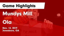 Mundys Mill  vs Ola  Game Highlights - Nov. 14, 2019