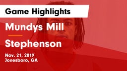 Mundys Mill  vs Stephenson  Game Highlights - Nov. 21, 2019