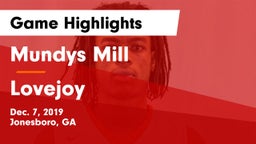 Mundys Mill  vs Lovejoy  Game Highlights - Dec. 7, 2019