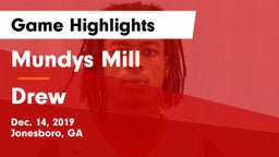 Mundys Mill  vs Drew  Game Highlights - Dec. 14, 2019