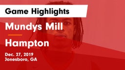 Mundys Mill  vs Hampton  Game Highlights - Dec. 27, 2019