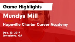 Mundys Mill  vs Hapeville Charter Career Academy Game Highlights - Dec. 20, 2019
