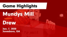 Mundys Mill  vs Drew  Game Highlights - Jan. 7, 2020