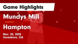 Mundys Mill  vs Hampton  Game Highlights - Nov. 20, 2020