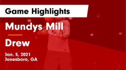 Mundys Mill  vs Drew  Game Highlights - Jan. 5, 2021