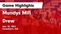 Mundys Mill  vs Drew Game Highlights - Jan. 22, 2021