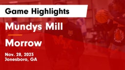 Mundys Mill  vs Morrow  Game Highlights - Nov. 28, 2023