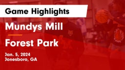 Mundys Mill  vs Forest Park  Game Highlights - Jan. 5, 2024